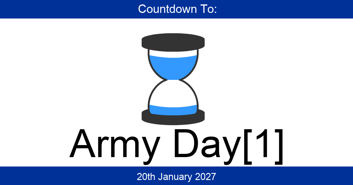 Countdown To Army Day[1] | Days Until Army Day[1]